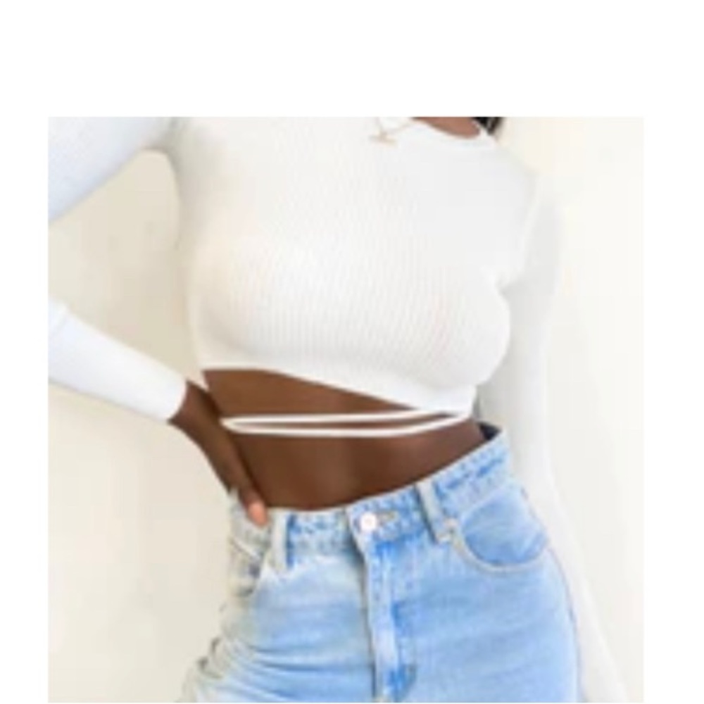 Beginning Boutique White Crop Top